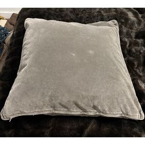 IKEA‎ SANELA Gray  Cotton Velvet 24" x 24" Pillow Cover (Cover Only)